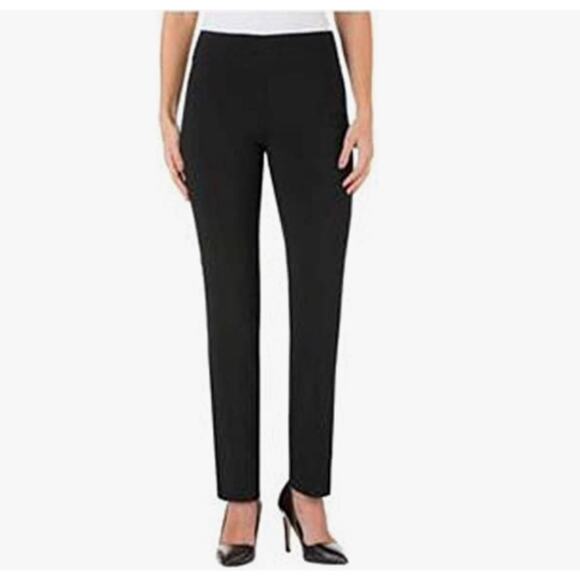 Hilary Radley High Rise Trousers Women M Black Pull On Crop Pant Business Casual - Picture 1 of 11